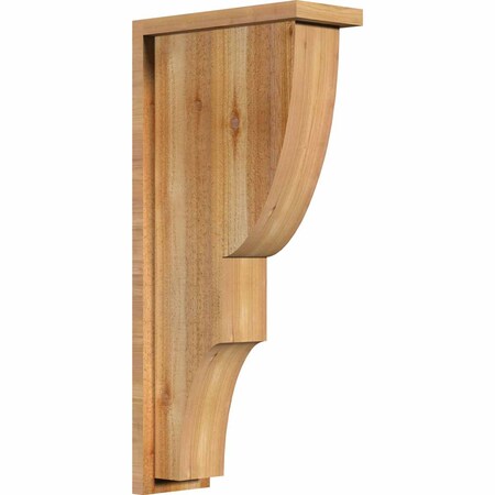 Ekena Millwork Ridgewood Rough Sawn Corbel w/Backplate, Western Red Cedar, 6"W x 14"D x 30"H COR06X14X30RID01RWR